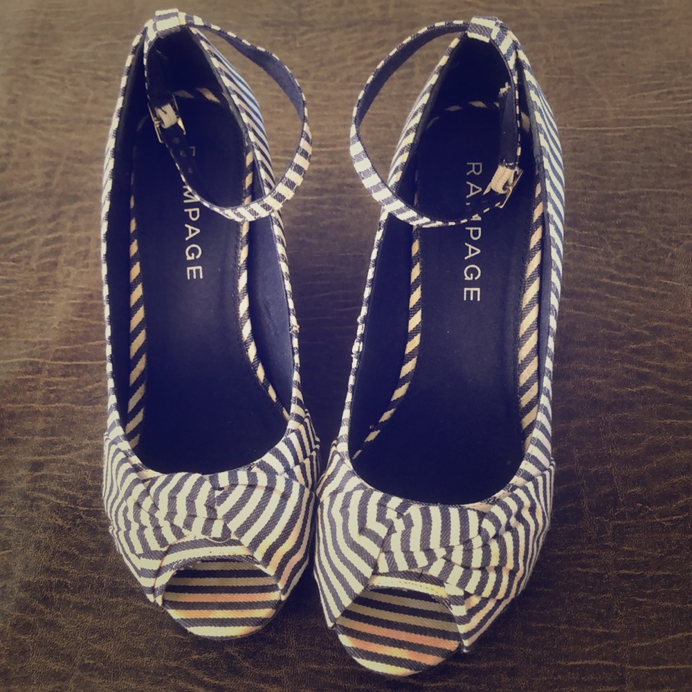 Rampage Wedge Heels Open Toe